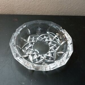EXQUISITE Capri Lead Crystal 7" Faceted Ashtray Made in Italy
